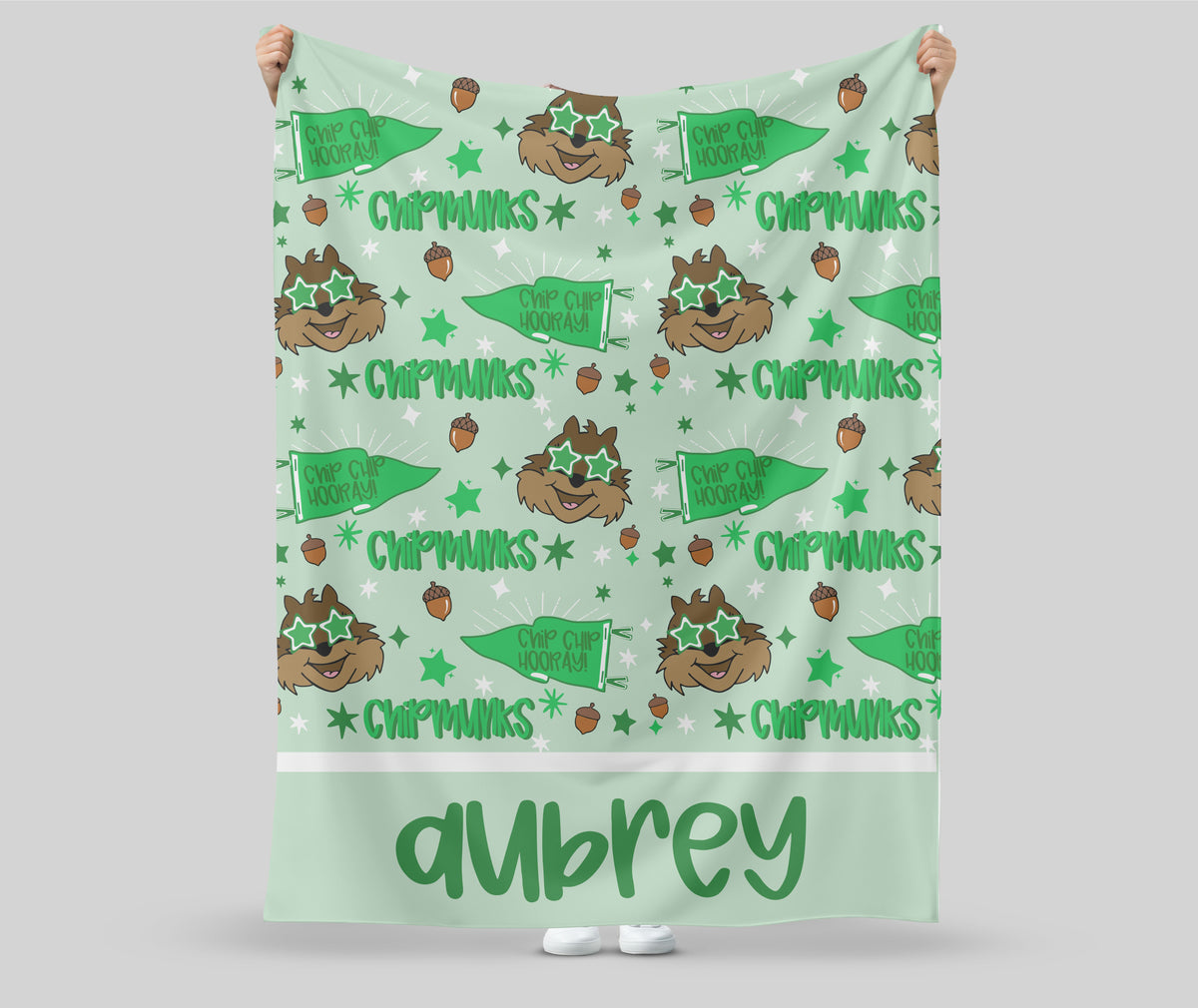 Personalized Chipmunks Blanket 50x60